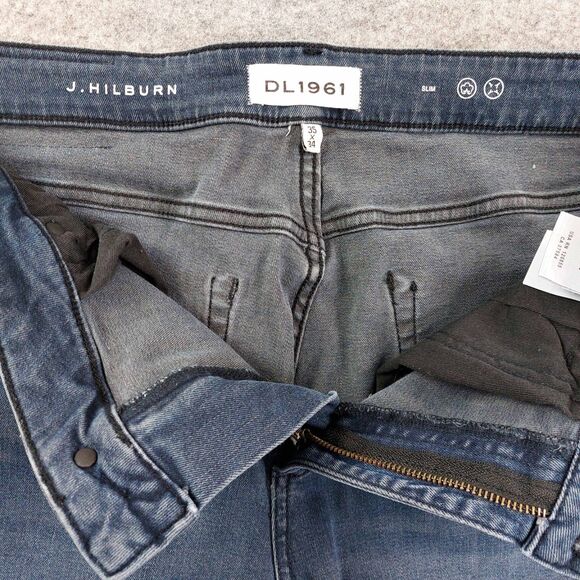 DL1961 x J. Hilburn Men’s Slim Fit Jeans Blue 35 Stretch Denim Lightweight - Picture 3 of 12